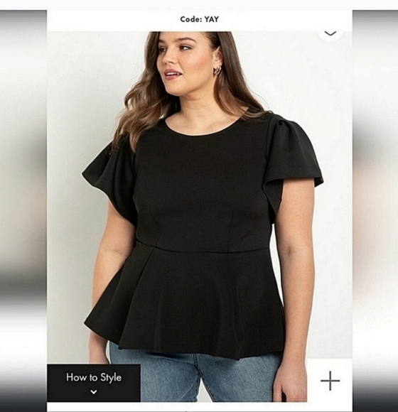 NWT ELOQUII peplum blouse size 22 - Picture 1 of 5